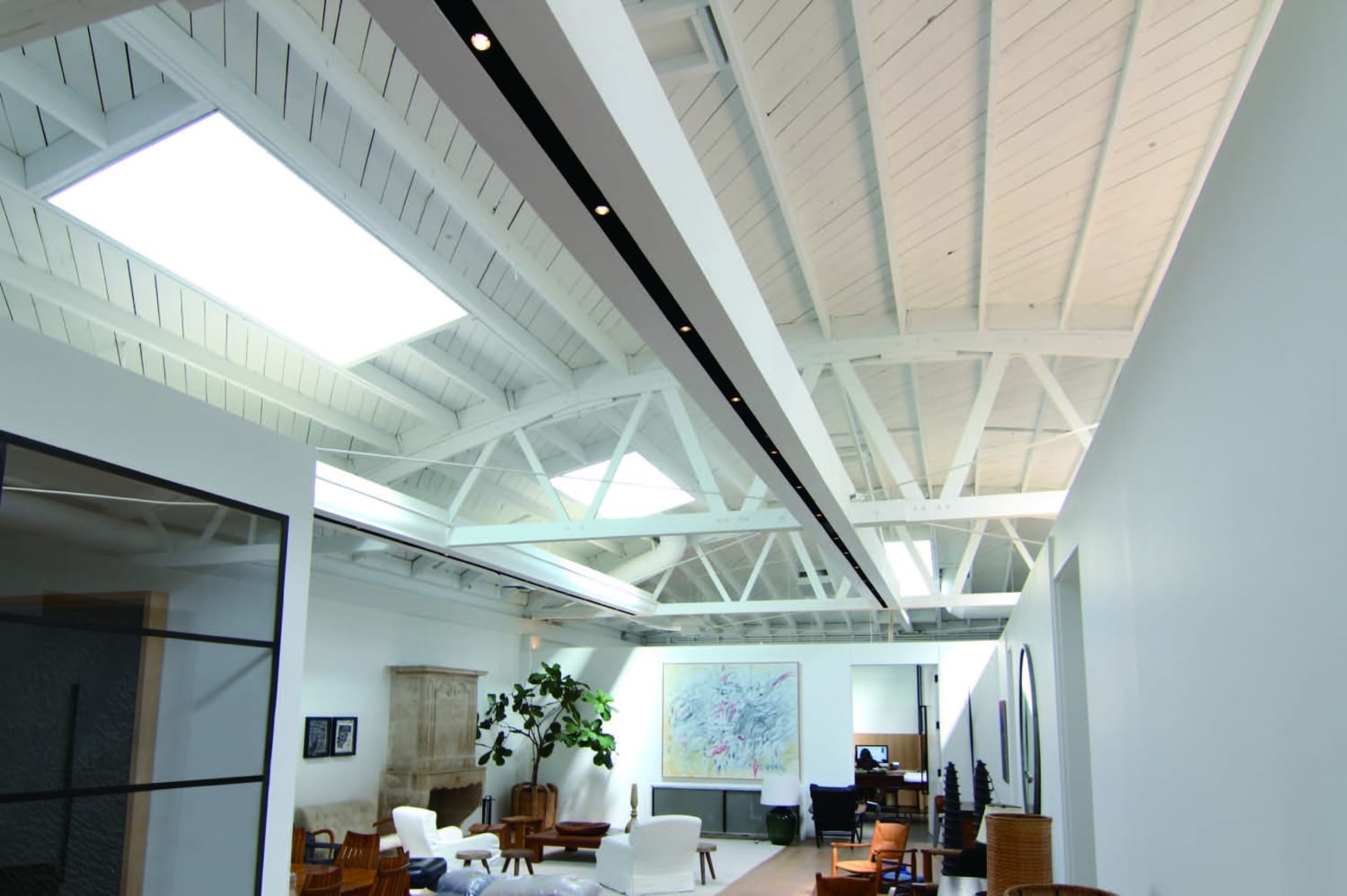 Knife Edge Invisible Track Light System for Plaster Light & Green