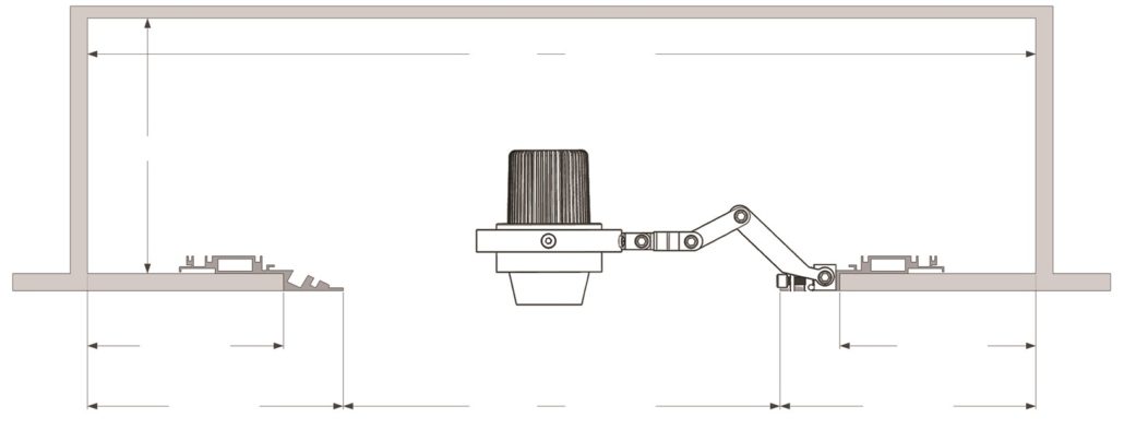 Graphic illustration of track lighting